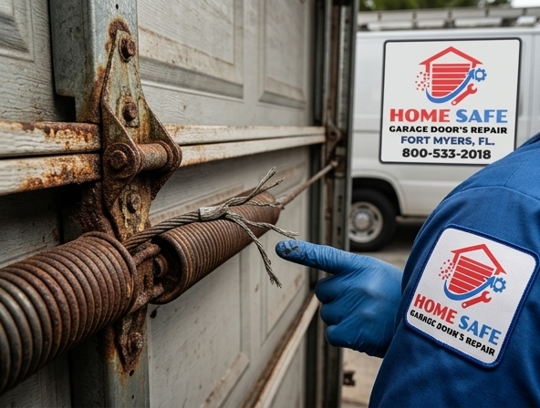 Garage Door Wear and Tear Inspection in Fort Myers